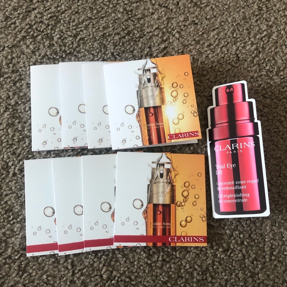 Clarins skincare samples